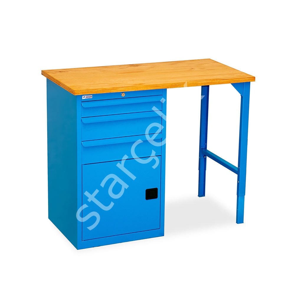 3 Çekmeceli Çalışma Tezgahı (1250x650x30 mm)