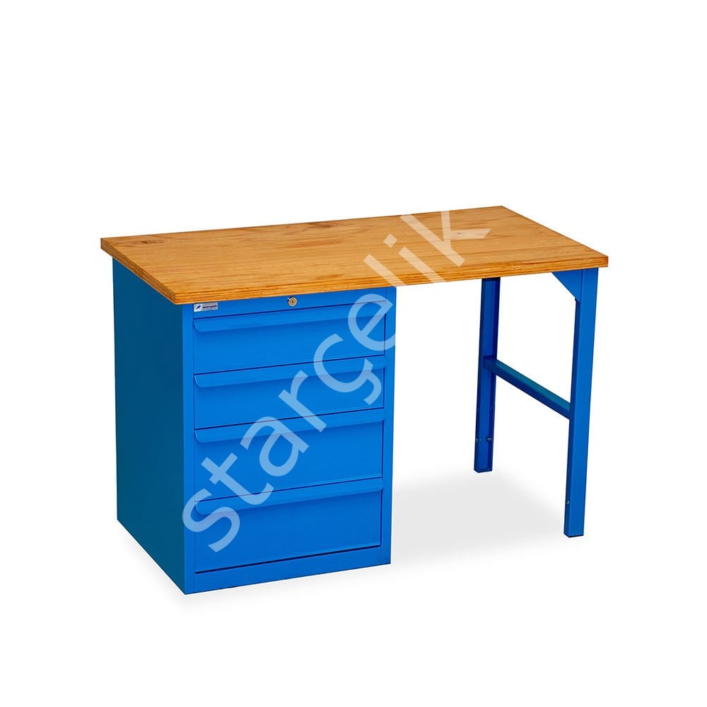 4 Çekmeceli Çalışma Tezgahı (1250x650x30 mm )