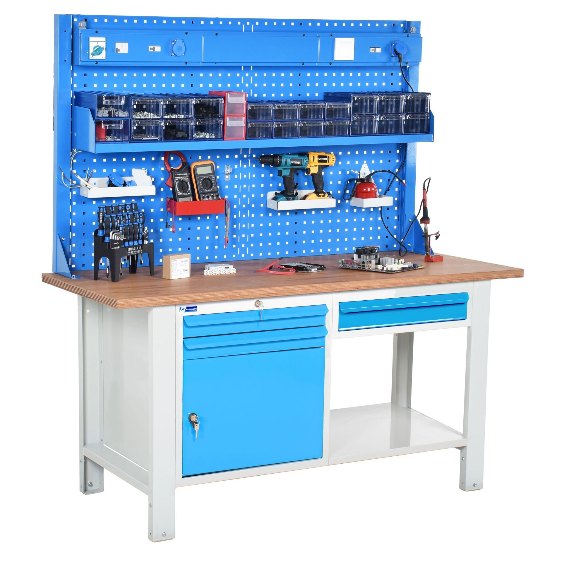 Atölye Çalışma Tezgahı (1600x720x830-930/1844 mm)