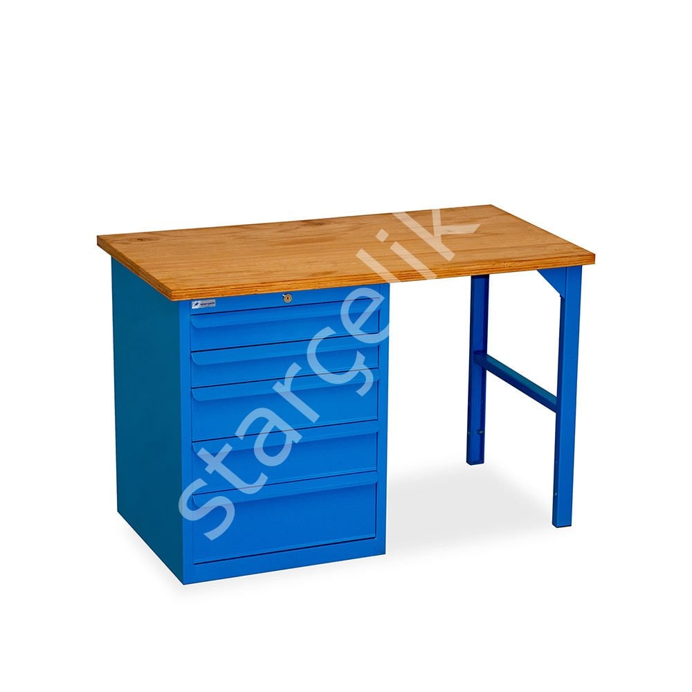 5 Çekmeceli Çalışma Tezgahı (1250X650X30 mm )