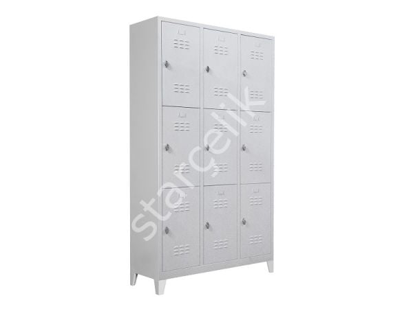 9'lu Soyunma Dolabı (1170x400x2000 mm)