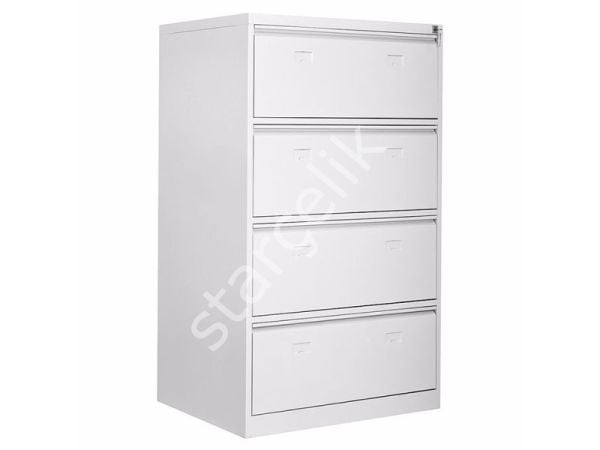 4 lü Geniş Kartoteks Dolabı (840x620x1650 mm)