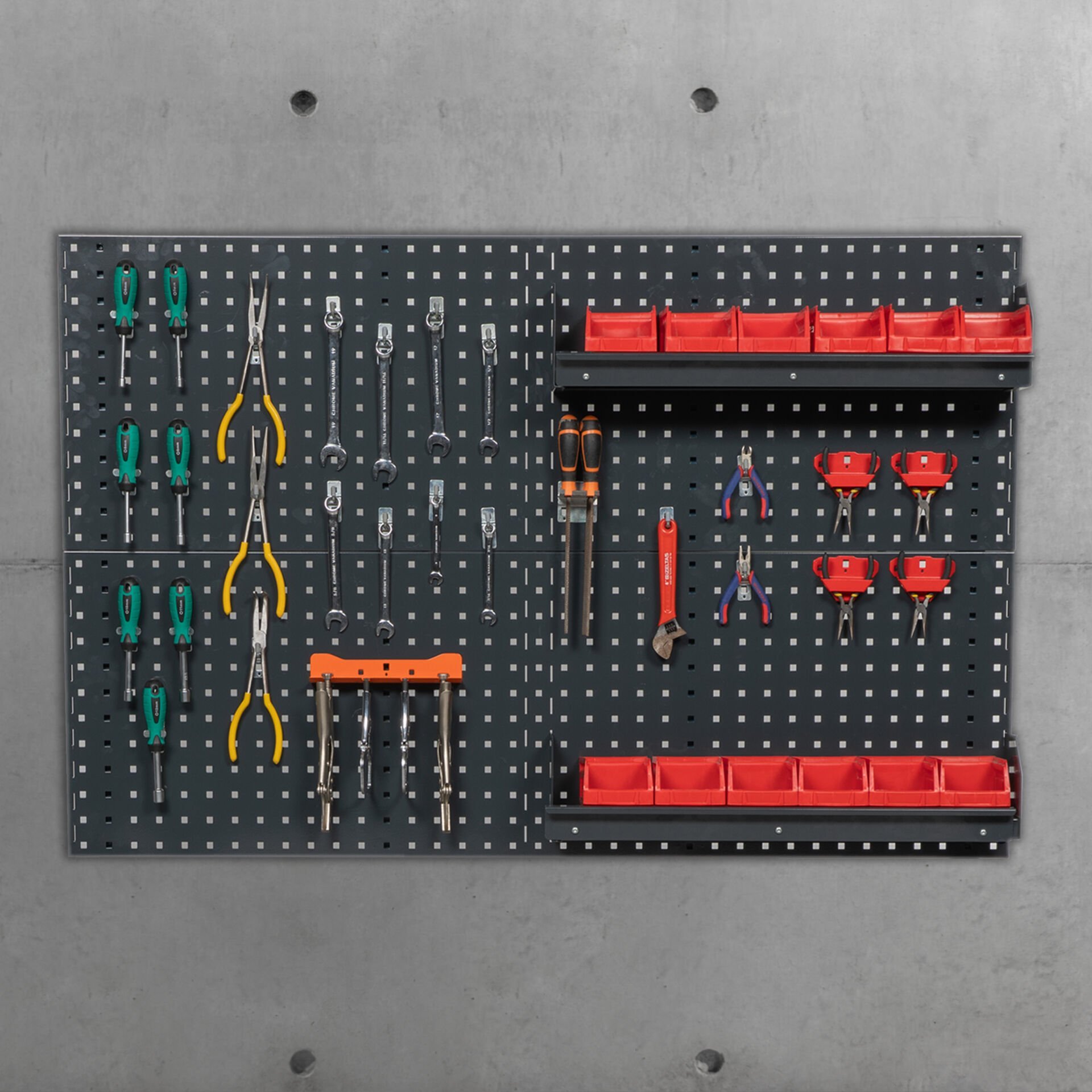 Antrasit Delikli Takım Asma Panosu (1400mm)
