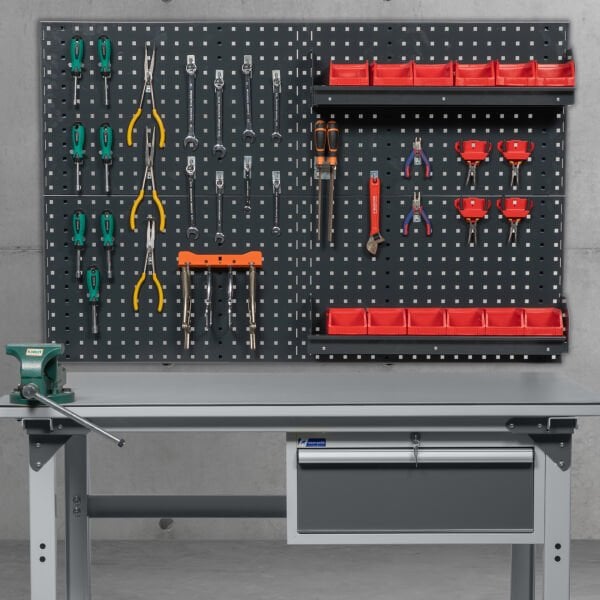 Antrasit Delikli Takım Asma Panosu (1400mm)