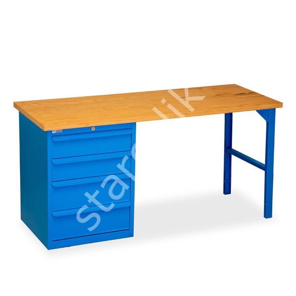 4 Çekmeceli Çalışma Tezgahı (1690x650x30 mm )