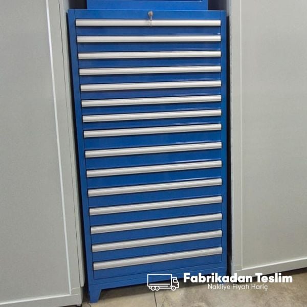 15 ÇEKMECELİ MALZEME DOLABI (762x705x1500 mm)